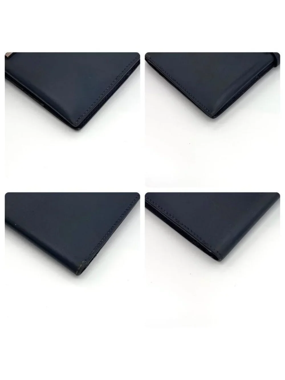 Hermes Bearn Classic Box Calf Navy Wallet Bifold